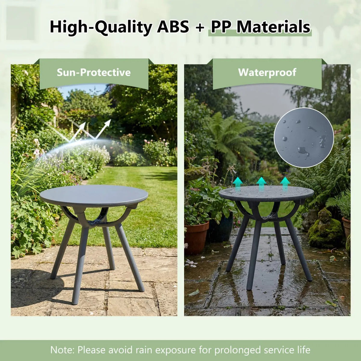 Round Patio Storage Side Table for Poolside and Balcony, photo 14 of 16