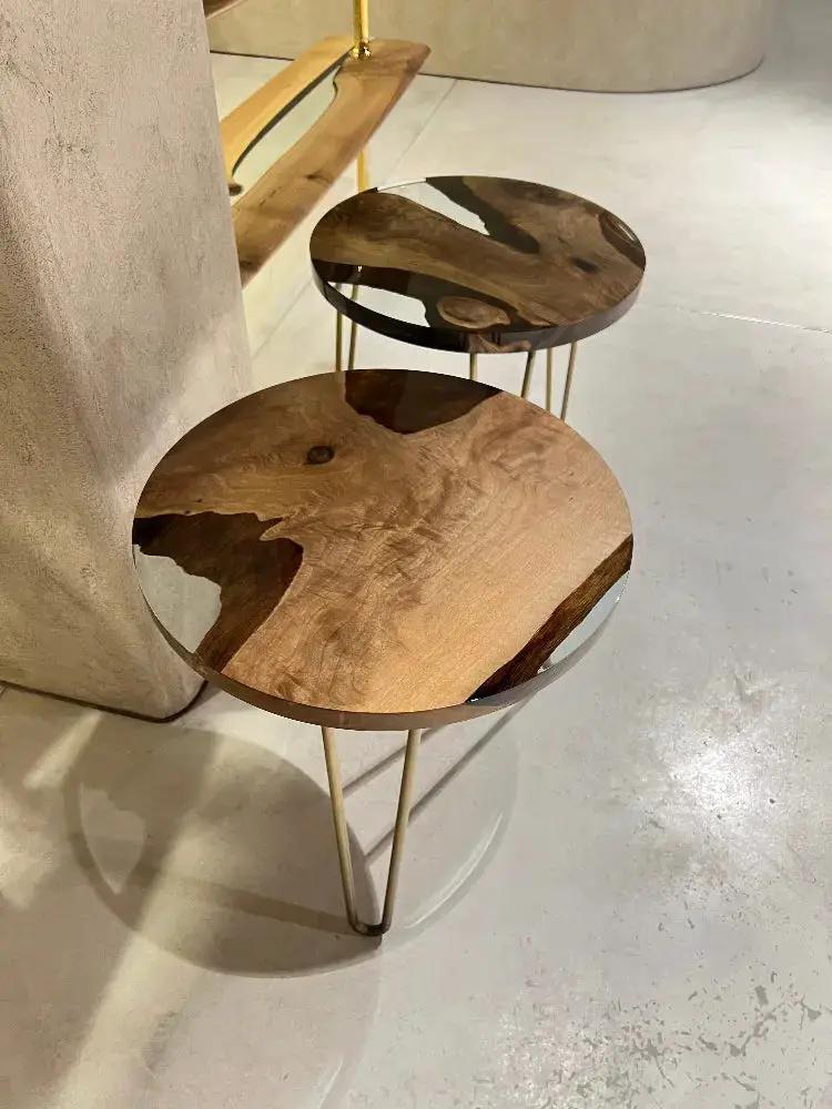 Round Side - End - Accent Table with Straight Edge | Voronoi, photo 7 of 8