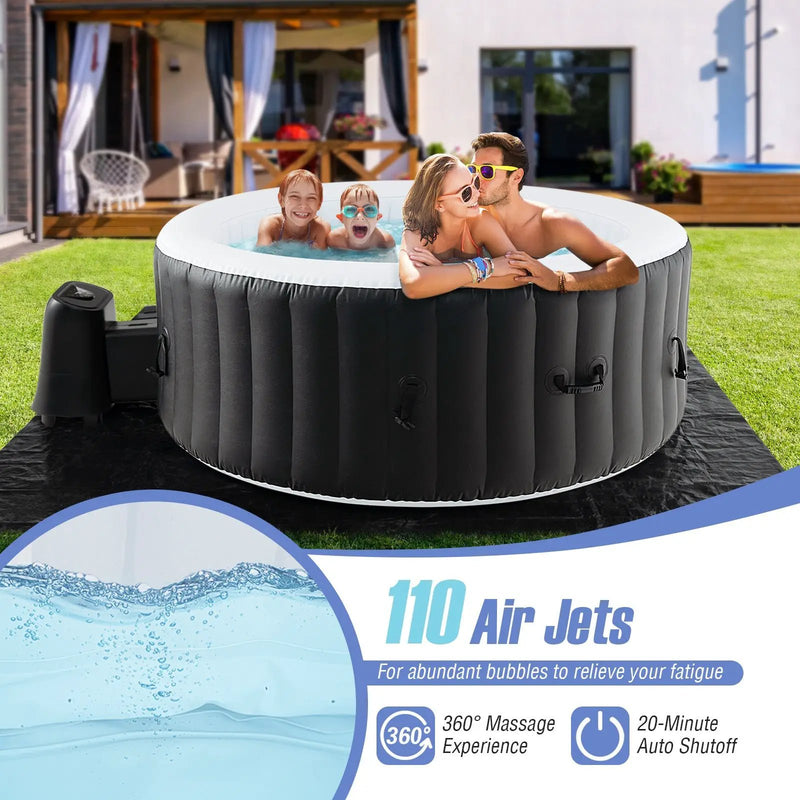 70/80 Inches Round SPA Pool Hottub with 110/130 Air Jets Electric Heater Pump by DirectDeals