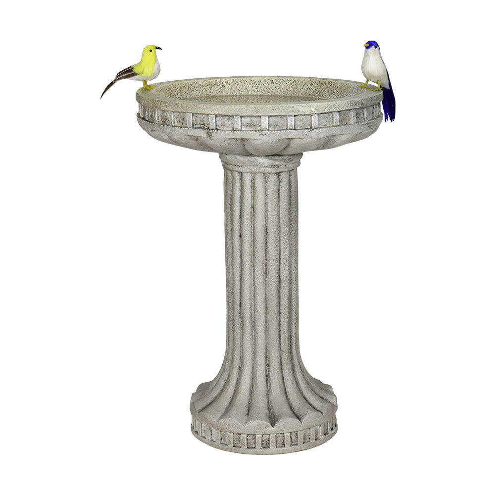 Concrete Pedestal Bird Bath Roman Fluted 24 Inch, photo 5 of 7