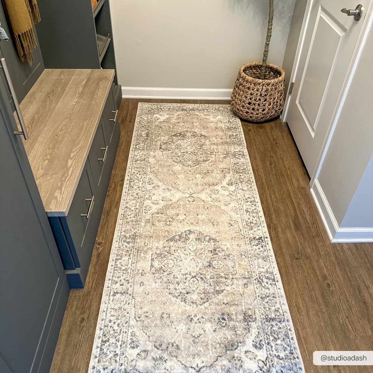 Rudo Beige Flat Pile Washable Rug by Boutique Rugs