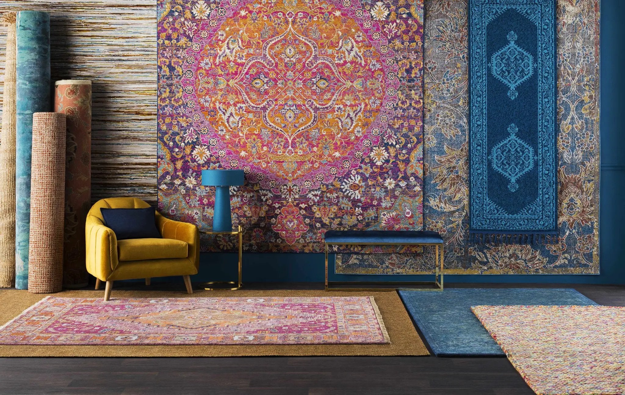 Burnt Orange Ojus Area Rug by Hauteloom
