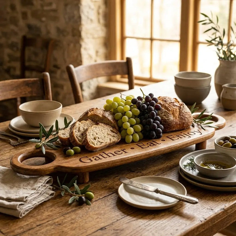 House of Avana Gather Eat Enjoy Mango Wood Platter by House Of Avana