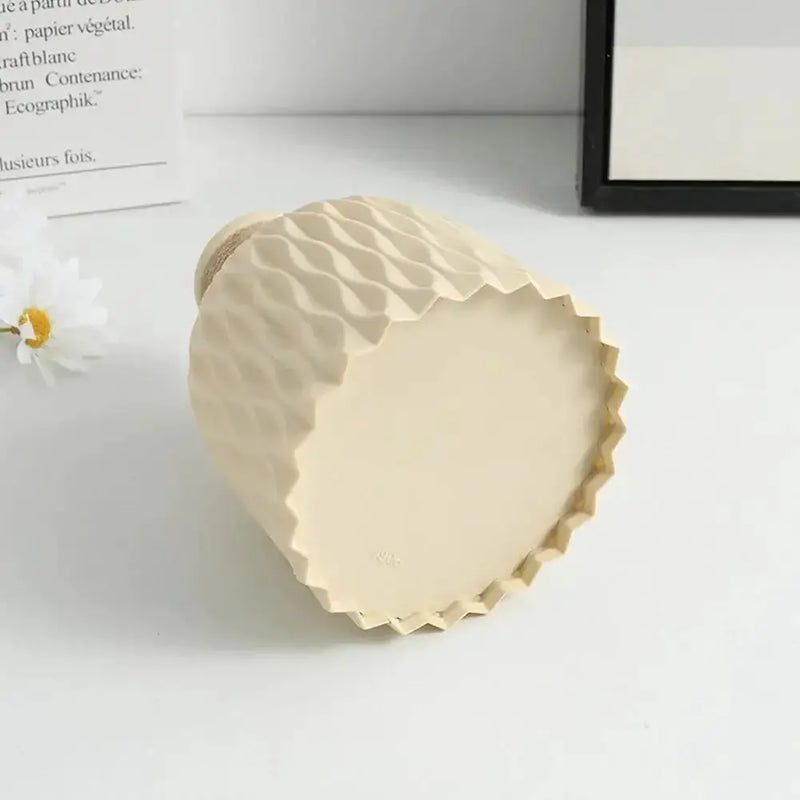 Vase - Decorative Ceramic White by House Of Avana