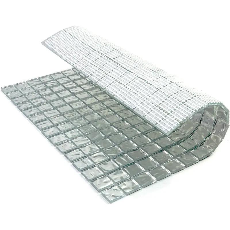 Shimmer Flint Silver 12x12 Glossy Uniform Square Glass Mosaic Tile (20 pack, 20 sq ft/case) by Apollo Tile