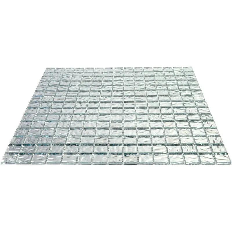 Shimmer Flint Silver 12x12 Glossy Uniform Square Glass Mosaic Tile (20 pack, 20 sq ft/case) by Apollo Tile
