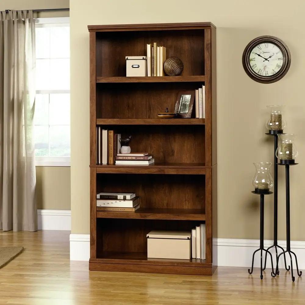 5-Shelf Bookcase in Oiled Oak Finish by HomePacific