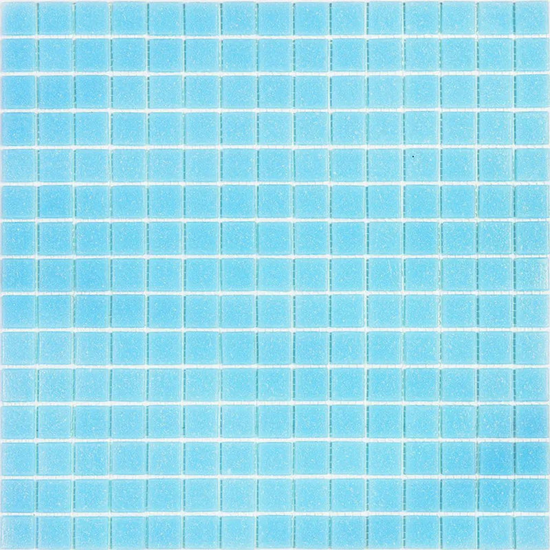 Cadet Blue 12x12 Glossy Uniform Square Glass Mosaic Tile (20 pack, 20 sq ft/case) by Apollo Tile
