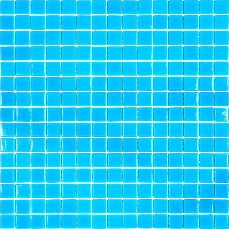 Pacific Blue 12x12 Glossy Square Glass Mosaic Tile (20 pack, 20 sq ft/case) by Apollo Tile