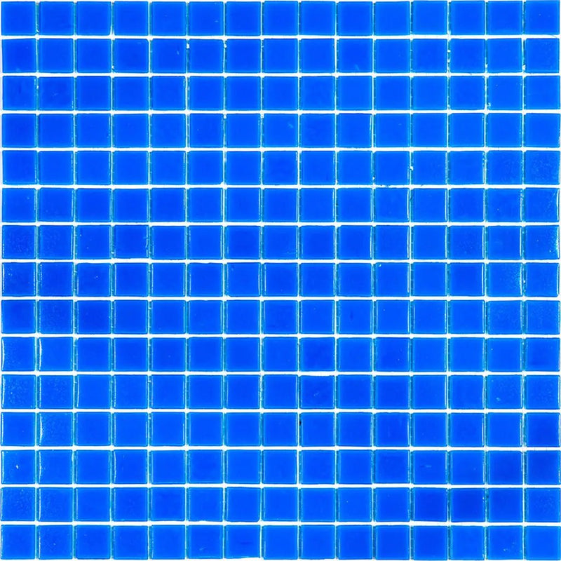 Denim Blue 12x12 Uniform Square Glossy Glass Mosaic Tile (20 pack, 20 sq ft/case) by Apollo Tile