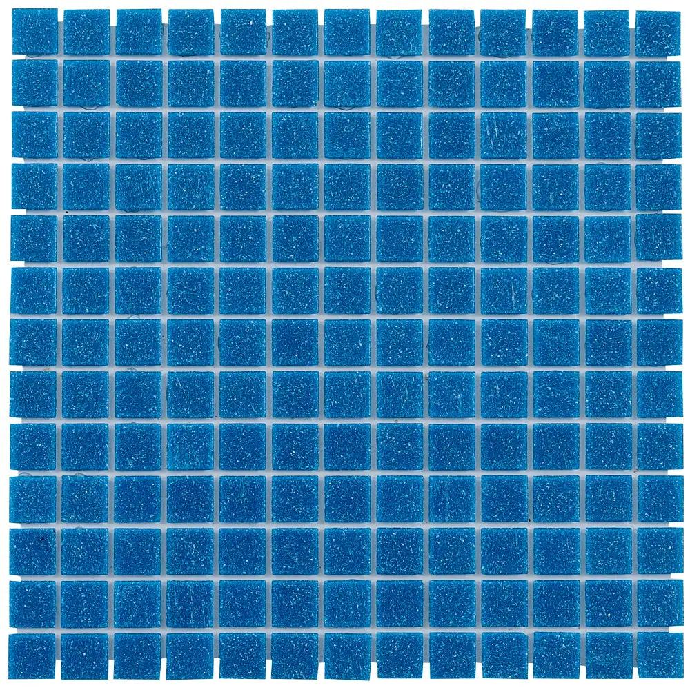 Azure Blue 12x12 Uniform Square Glossy Glass Mosaic Tile (20 pack, 20 sq ft/case) by Apollo Tile