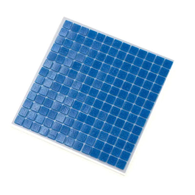 Azure Blue 12x12 Uniform Square Glossy Glass Mosaic Tile (20 pack, 20 sq ft/case) by Apollo Tile