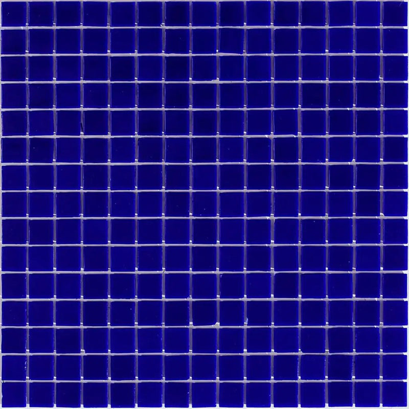 Royal Blue 12x12 Glossy Square Glass Mosaic Tile (20 pack, 20 sq ft/case) by Apollo Tile