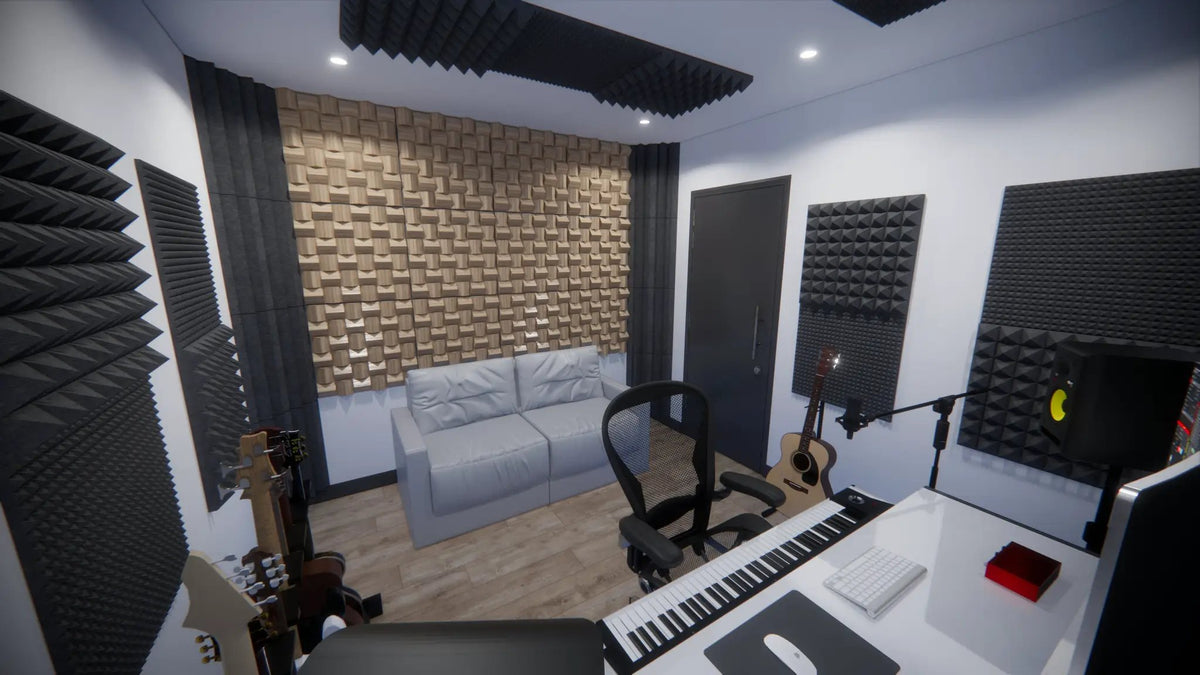 Wood Acoustic Diffuser Panel | Solid Paulownia Wood Sound Diffuser for Studios & Home Theaters, photo 12 of 13