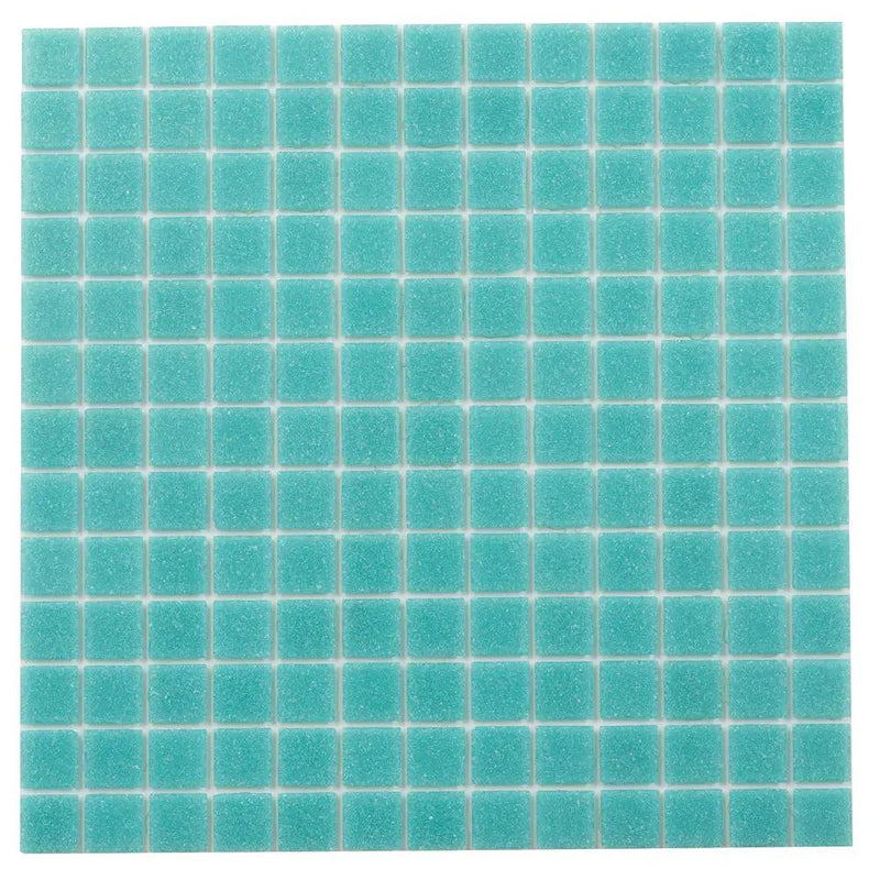 Neon Aqua Green 12x12 Glossy Uniform Square Glass Mosaic Tile (20 pack, 20 sq ft/case) by Apollo Tile