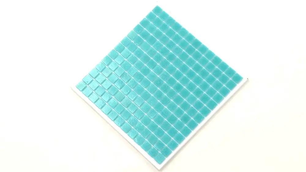 Neon Aqua Green 12x12 Glossy Uniform Square Glass Mosaic Tile (20 pack, 20 sq ft/case) by Apollo Tile