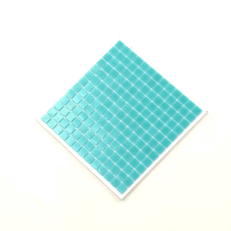 Neon Aqua Green 12x12 Glossy Uniform Square Glass Mosaic Tile (20 pack, 20 sq ft/case) by Apollo Tile