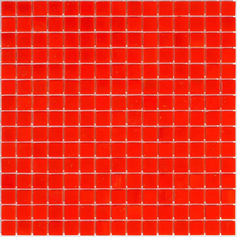 Candy Apple Red 12x12 Glossy Uniform Square Glass Mosaic Tile (20 pack, 20 sq ft/case) by Apollo Tile
