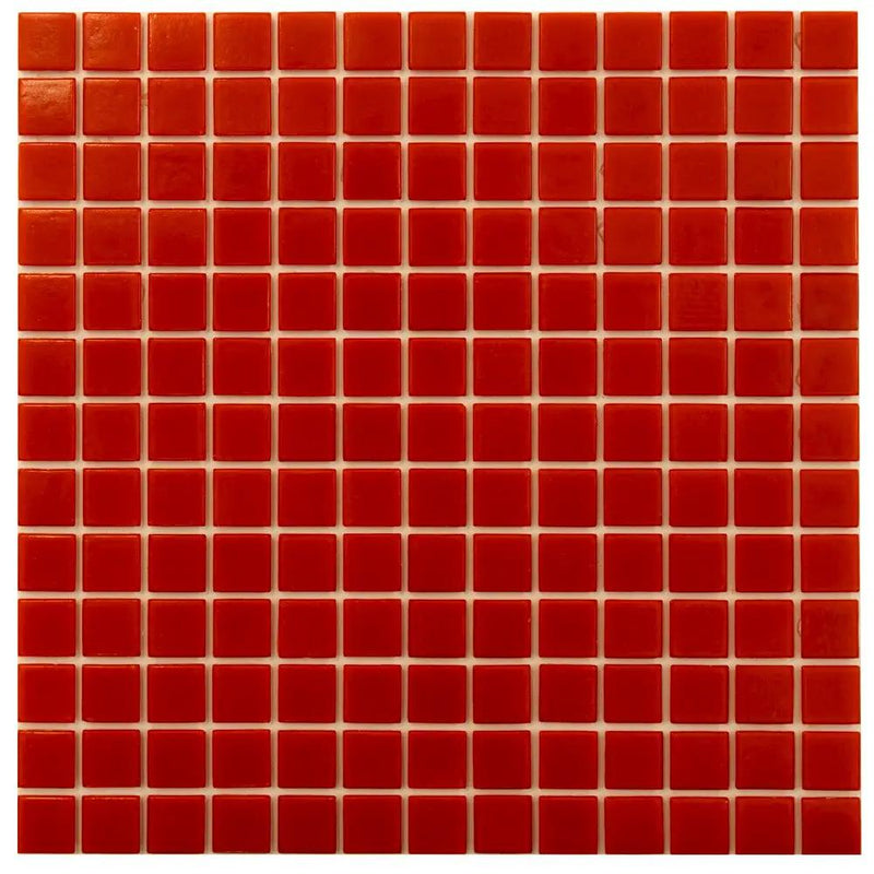 Candy Red 12x12 Glossy Uniform Square Glass Mosaic Tile (20 pack, 20 sq ft/case) by Apollo Tile