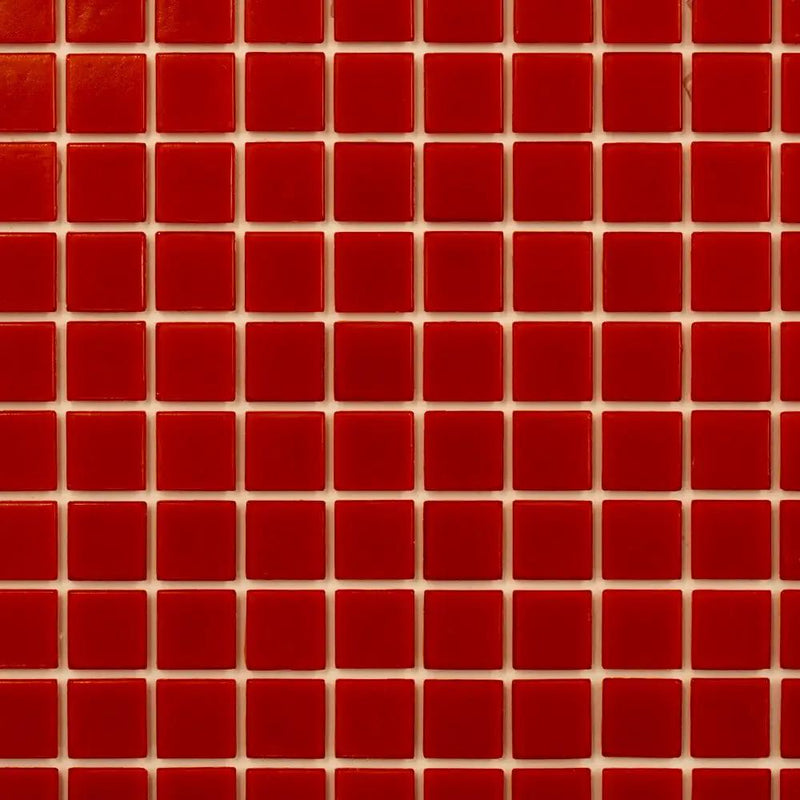 Candy Red 12x12 Glossy Uniform Square Glass Mosaic Tile (20 pack, 20 sq ft/case) by Apollo Tile