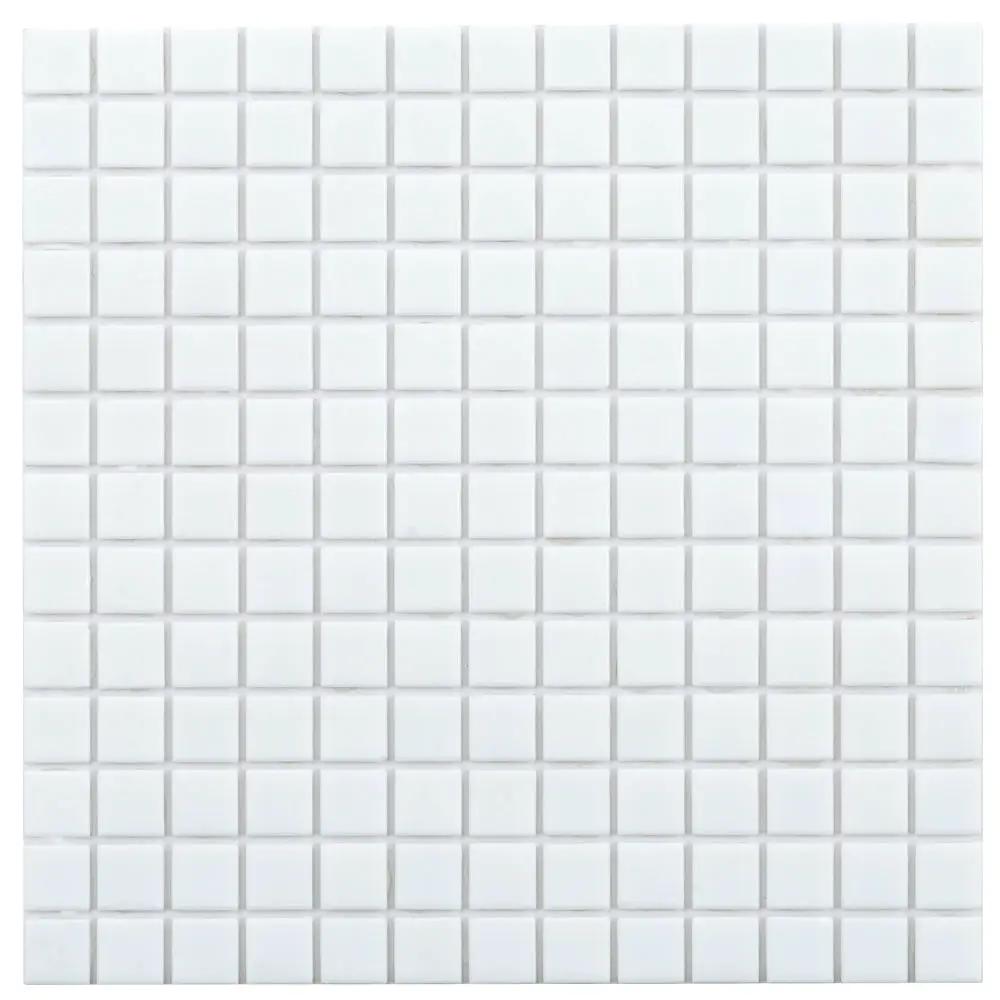 Rice White 12x12 Glossy Uniform Square Glass Mosaic Tile (20 pack, 20 sq ft/case) by Apollo Tile