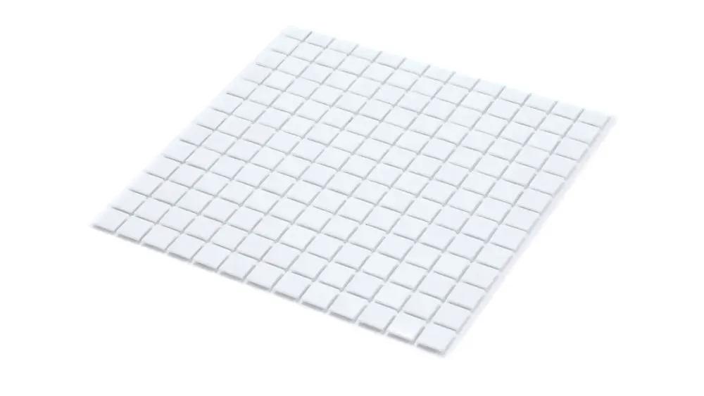 Rice White 12x12 Glossy Uniform Square Glass Mosaic Tile (20 pack, 20 sq ft/case) by Apollo Tile