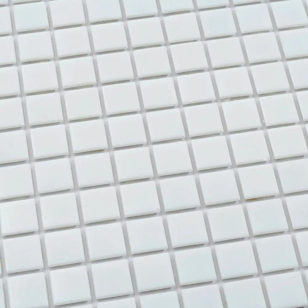 Rice White 12x12 Glossy Uniform Square Glass Mosaic Tile (20 pack, 20 sq ft/case) by Apollo Tile