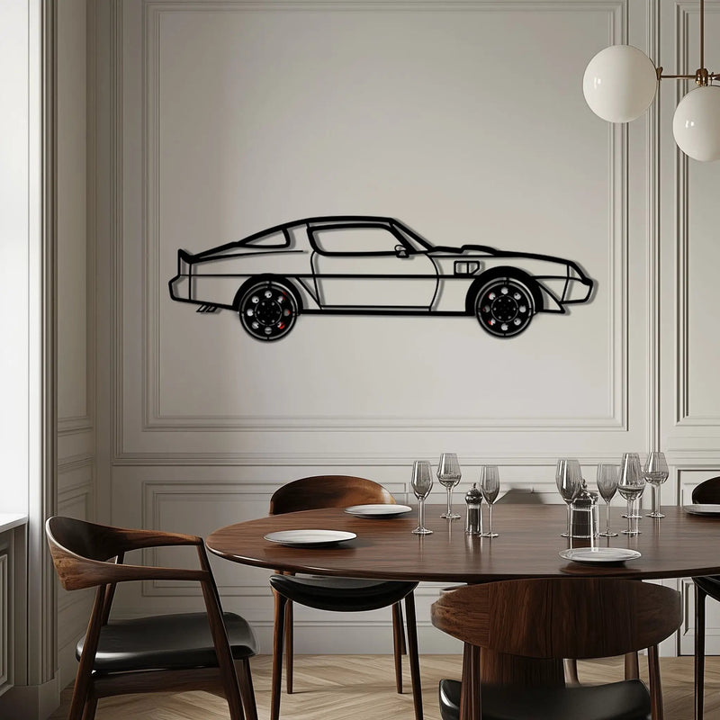Pontiac Trans Am Metal Car Wall Art with Rotating Wheels - Classic American Muscle Silhouette - Interactive Firebird Wall Decor - KAFMEKA154 by Enova Art