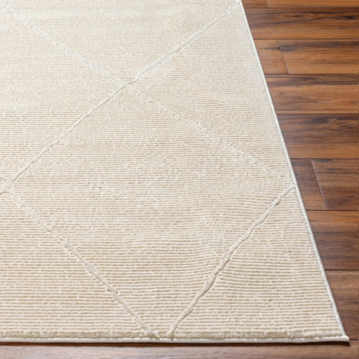 Aldis Cream Plush Textured Washable Rug, photo 7 of 9