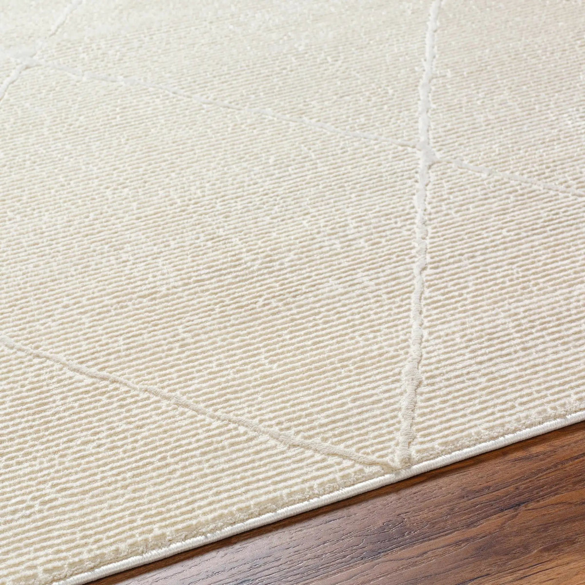 Aldis Cream Plush Textured Washable Rug, photo 9 of 9