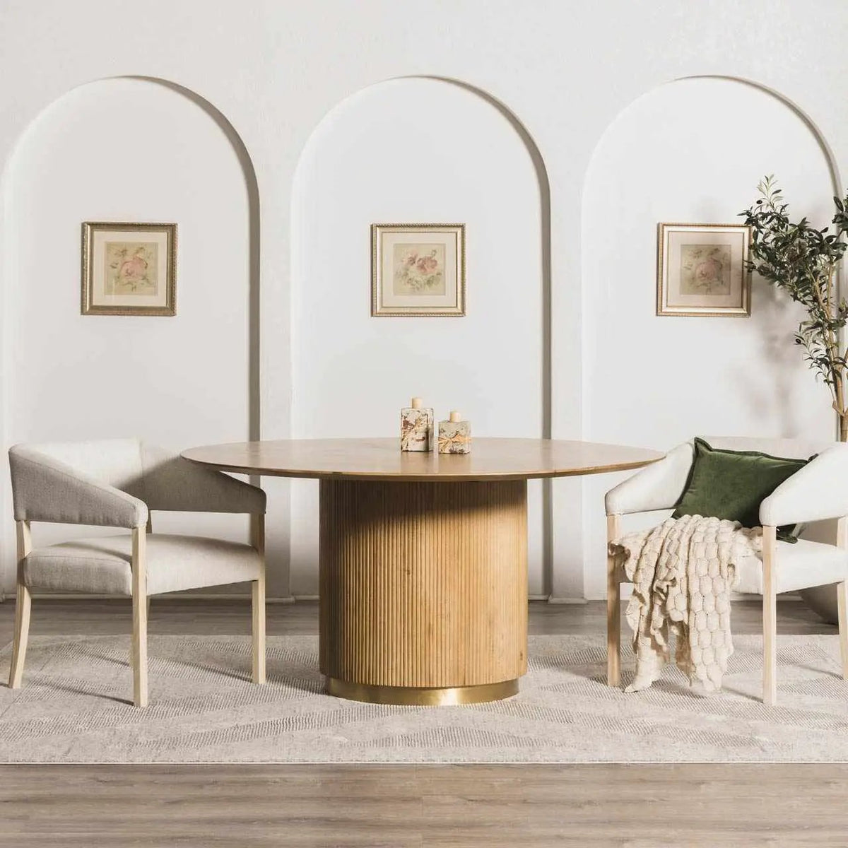 Ayano Plush Textured Washable Rug, installed in a room