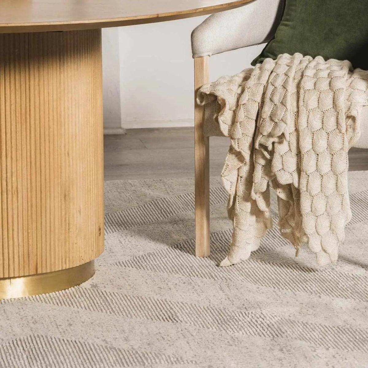Ayano Plush Textured Washable Rug, installed in a room 2