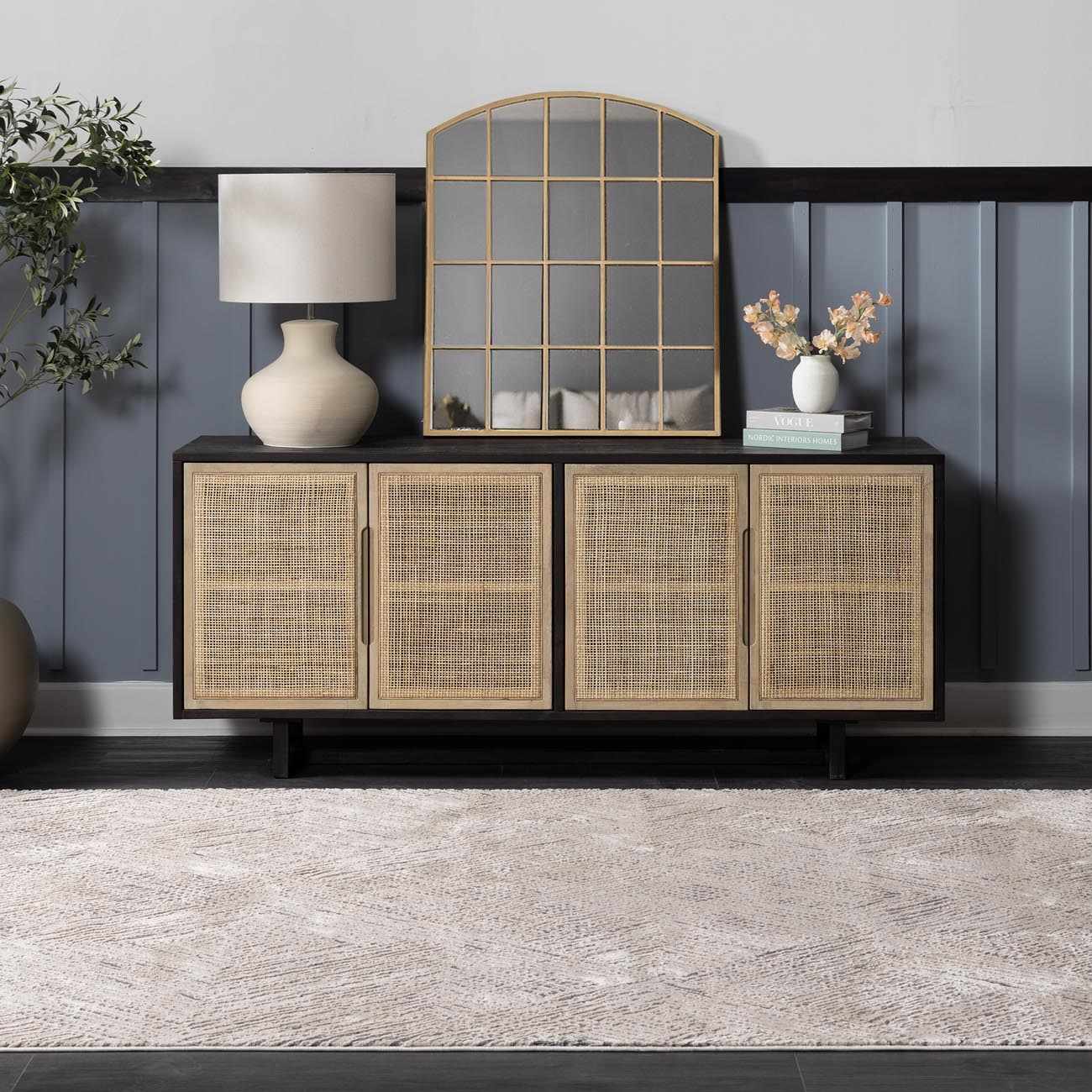 Garza Diamond Textured Washable Rug by Boutique Rugs