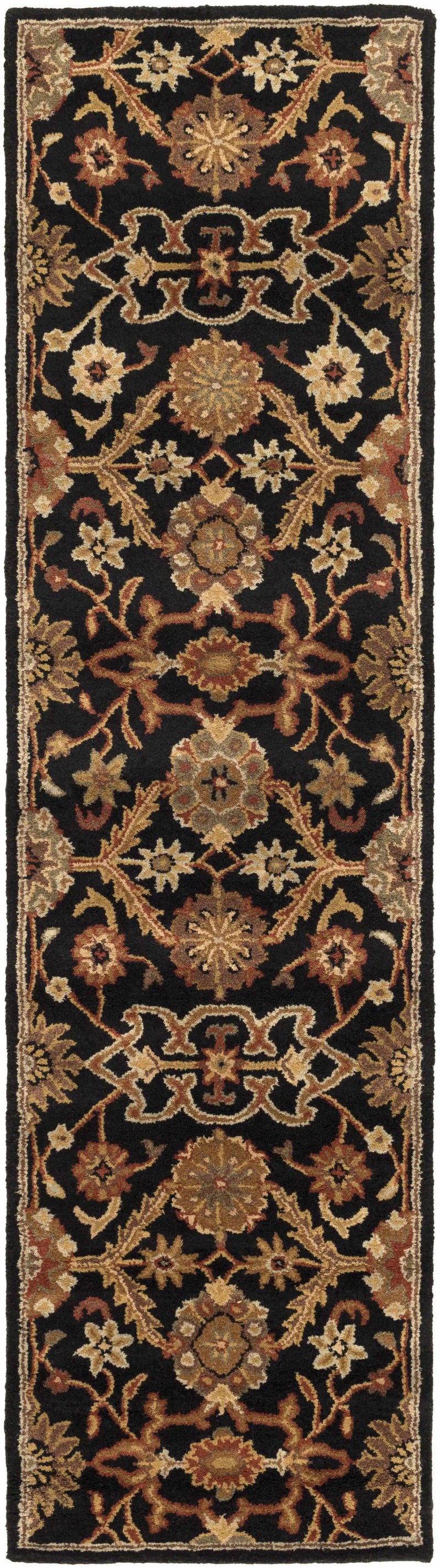 Salix Hand Tufted Black Wool Rug by Boutique Rugs