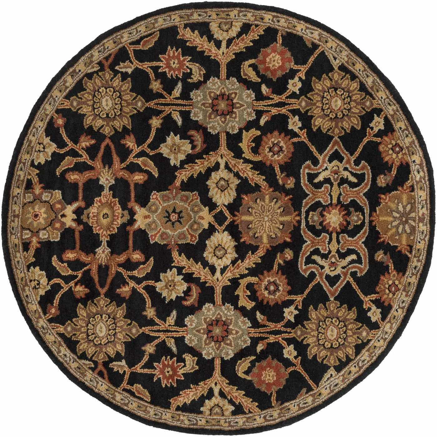 Salix Hand Tufted Black Wool Rug by Boutique Rugs