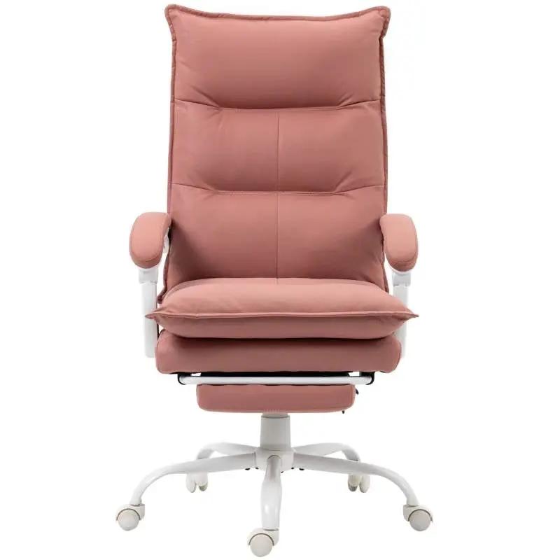 Double Padded Executive Massage Heated Office Chair Salmon by HomePacific