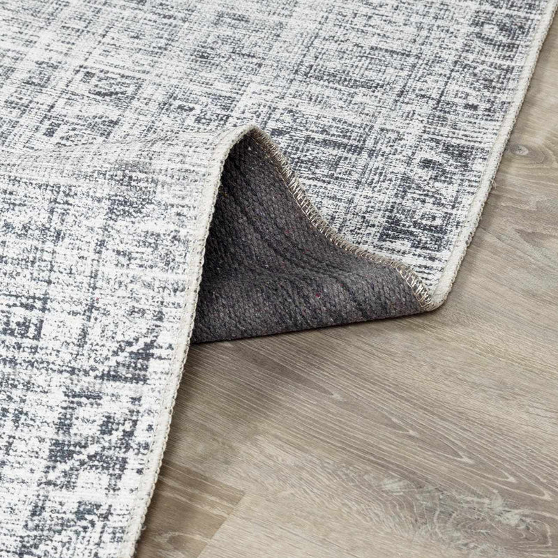 Barny Gray Blue Washable Rug - Clearance by Boutique Rugs