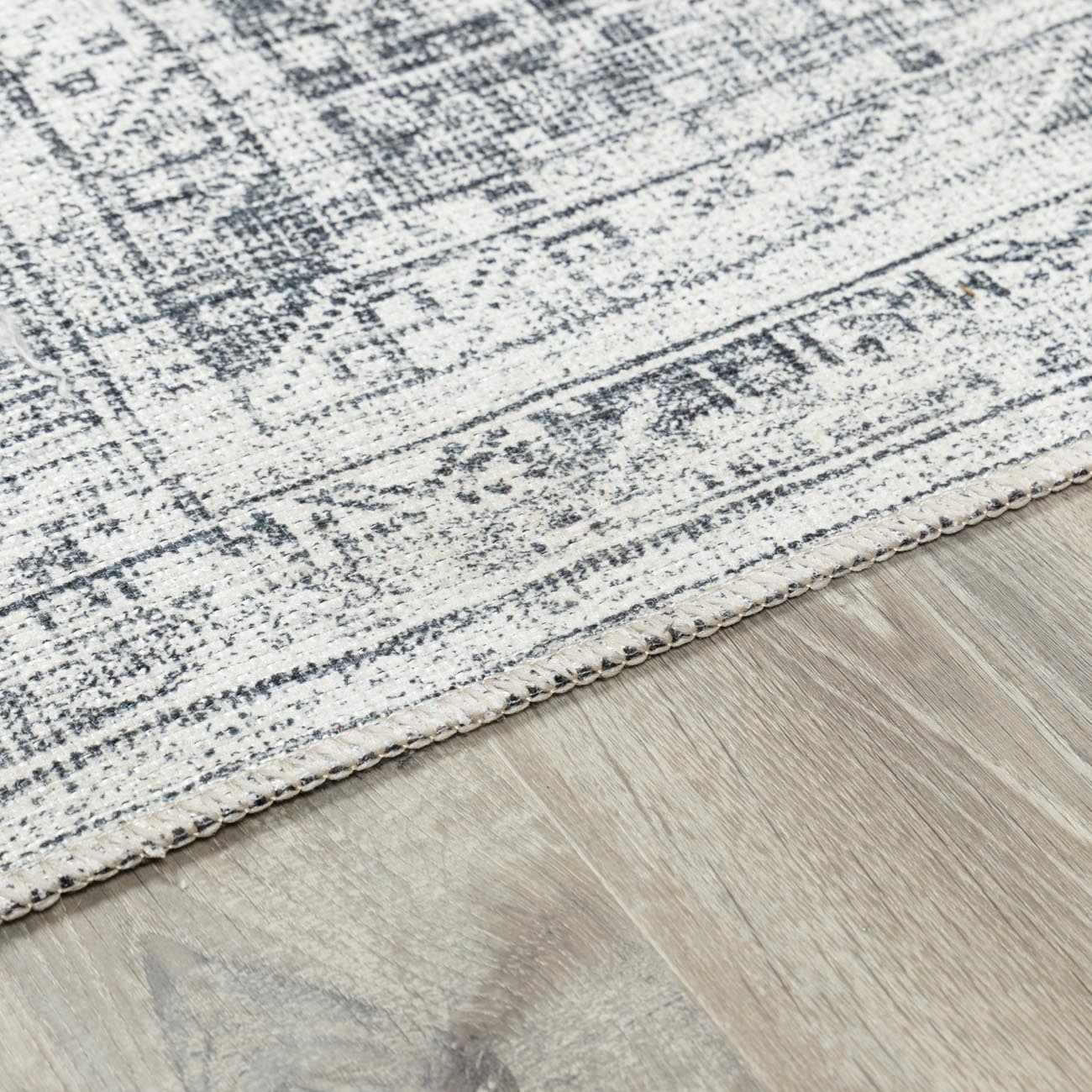 Barny Gray Blue Washable Rug - Clearance by Boutique Rugs