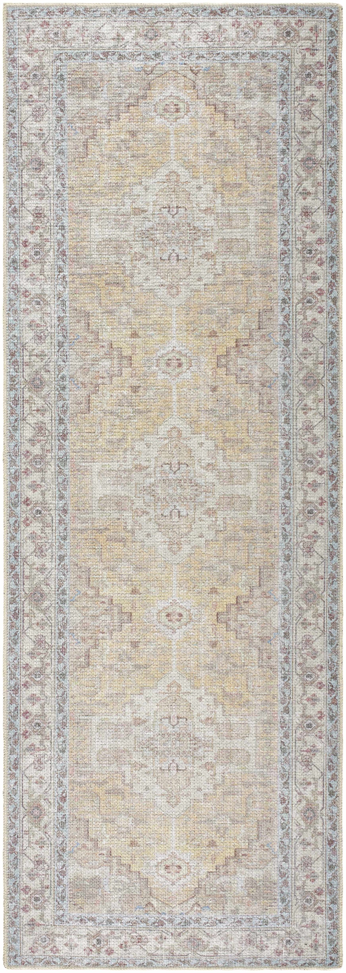 Reza Mustard Washable Rug - Clearance, photo 9 of 10