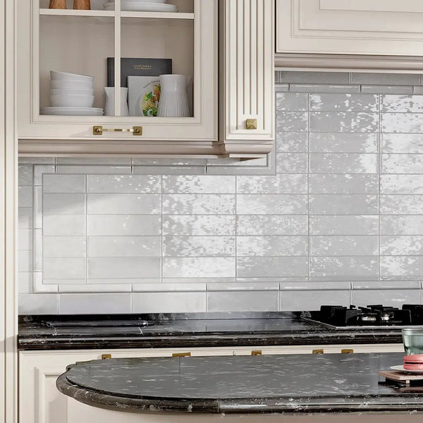 White 2.58 in. x 8 in. Polished Ceramic Subway Tile (5.38 sq ft/case)