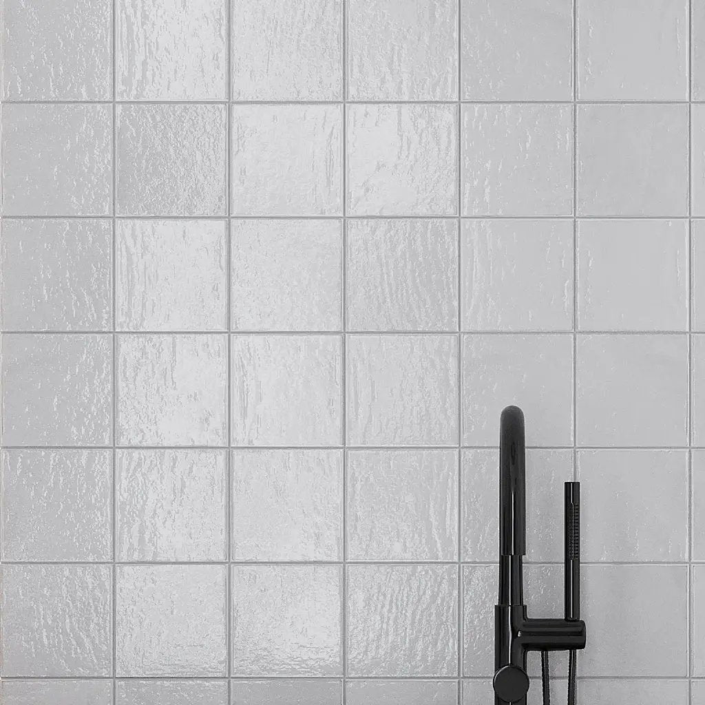 White 5x5 Glossy Subway Ceramic Tile (57 pack, 10.76 sq ft/case) by Apollo Tile