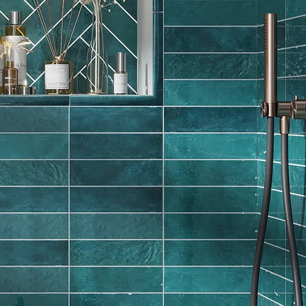 Green 2.58 in. x 8 in. Polished Ceramic Subway Tile (5.38 sq ft/case)