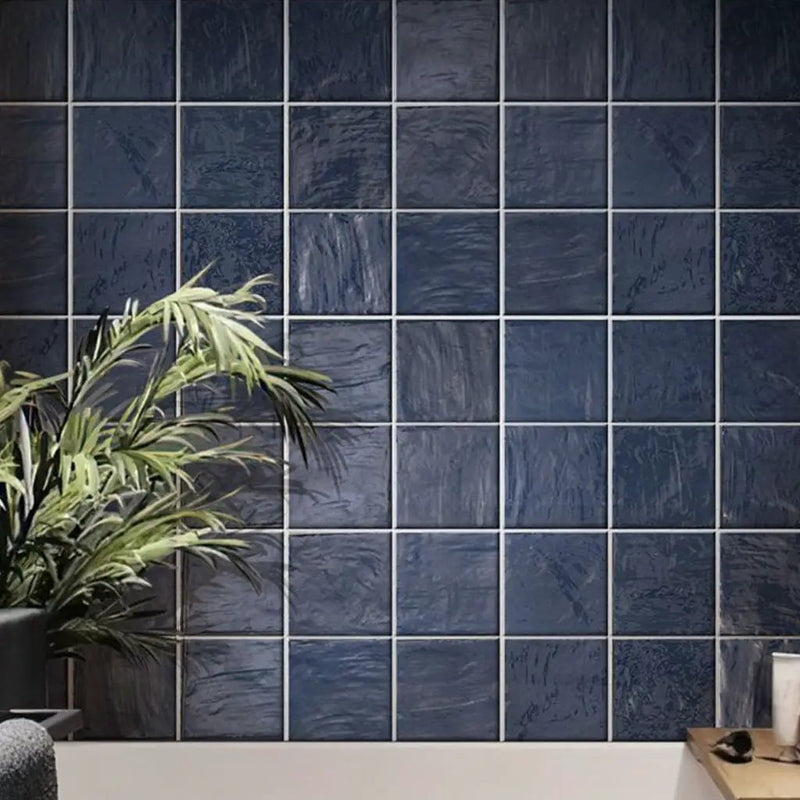 Dark Blue 5x5 Glossy Subway Ceramic Tile (57 pack, 10.76 sq ft/case) by Apollo Tile