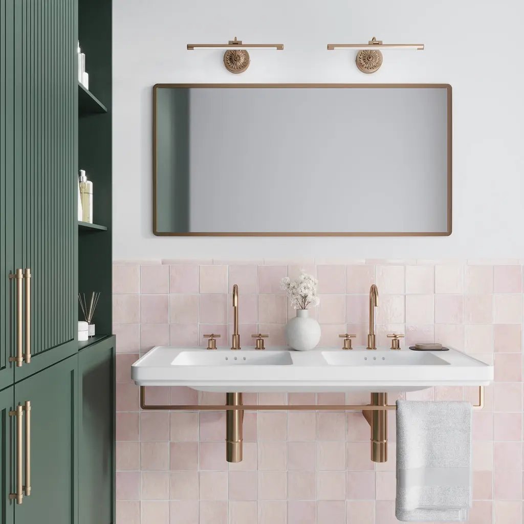 Soft Pink 1x8 Glossy Ceramic Bullnose Tile Trim (10 pack, 0.556 sq ft/case) by Apollo Tile