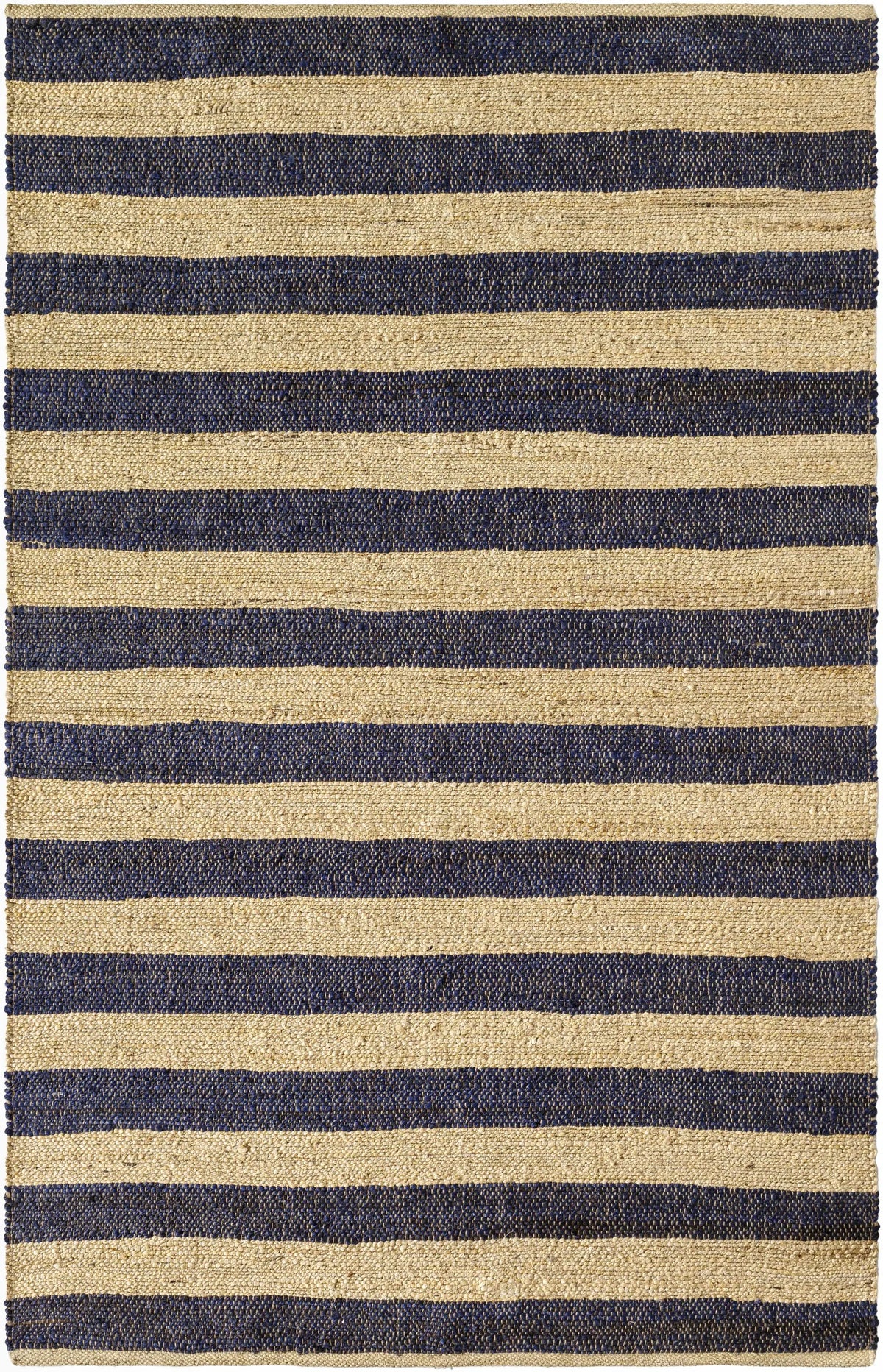 Ilkay Beige & Navy Jute Area Rug - Clearance