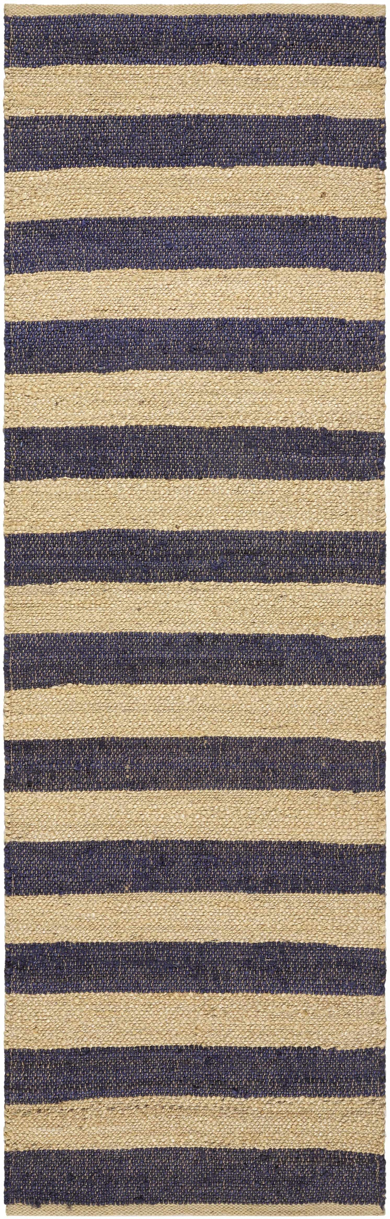 Ilkay Beige & Navy Jute Area Rug - Clearance by Boutique Rugs