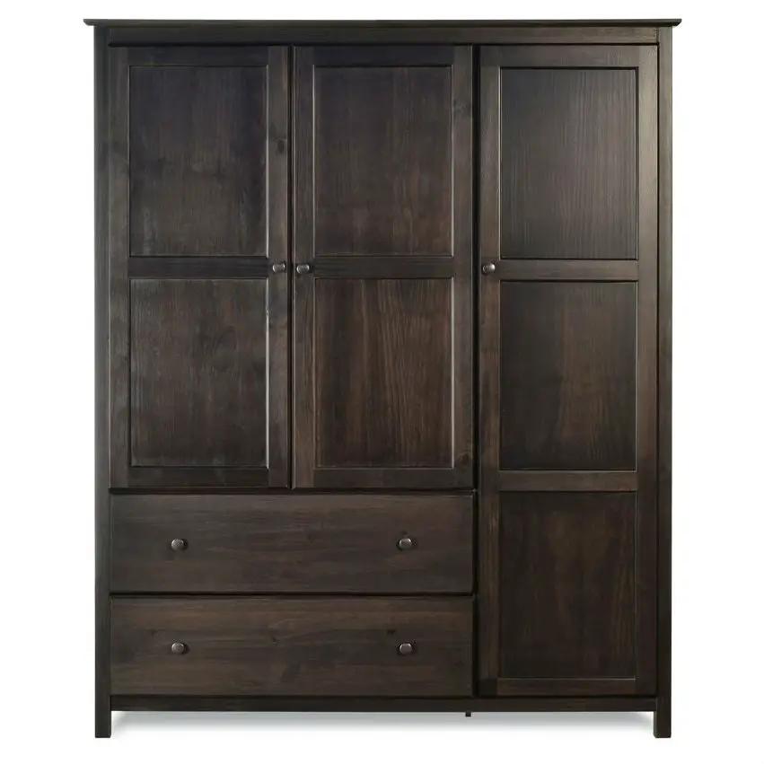 Espresso Wood Finish Bedroom Wardrobe Armoire Cabinet Closet by HomePacific