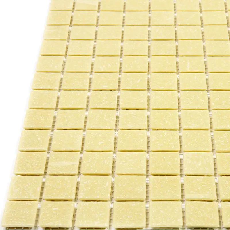 Cream Beige 12x12 Uniform Square Glossy Glass Mosaic Tile (20 pack, 20 sq ft/case) by Apollo Tile