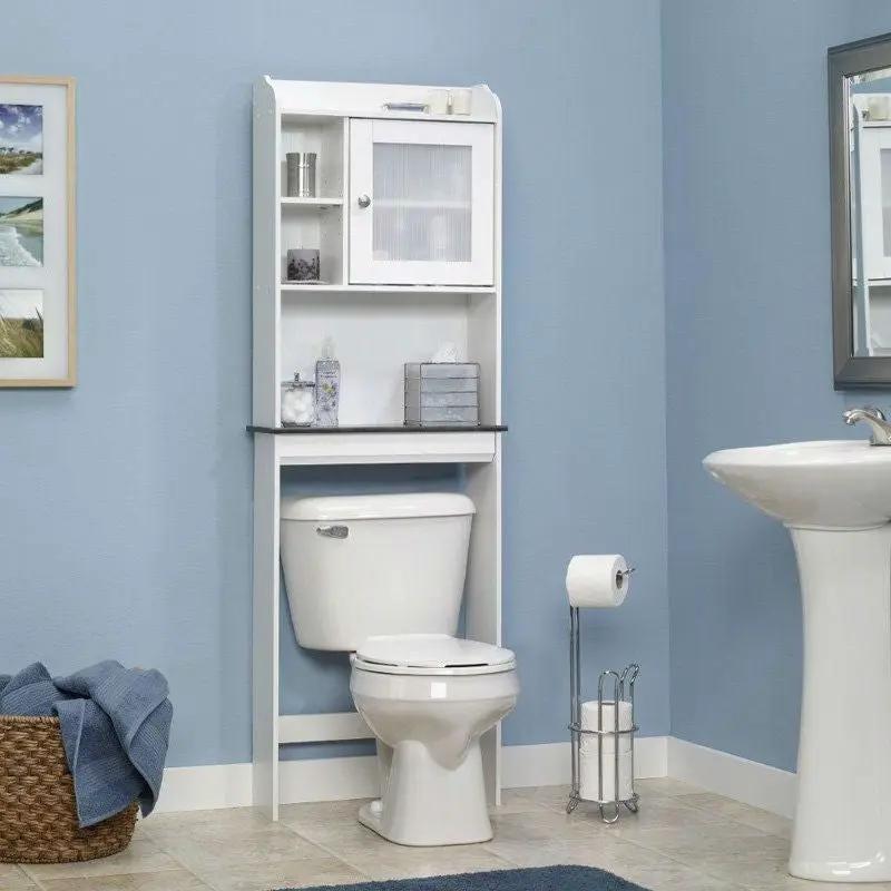 White Space Saving Over Toilet Bathroom Cabinet with 2 Adjustable Shelves by HomePacific