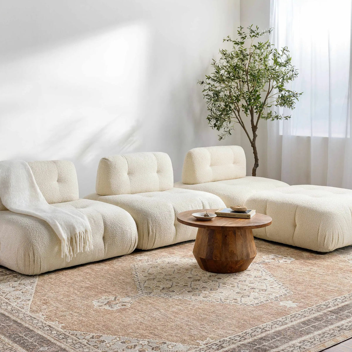Lila Machine Woven Becki Owens x LIVABLISS BOLC-2300 Area Rug, installed in a room